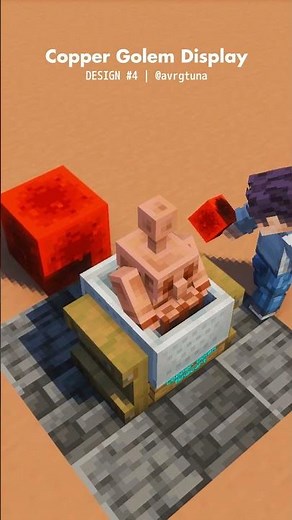 Copper Golem Display Design #4 | Minecraft Mini Tutorial | #minecrafttutorial #minecraft
