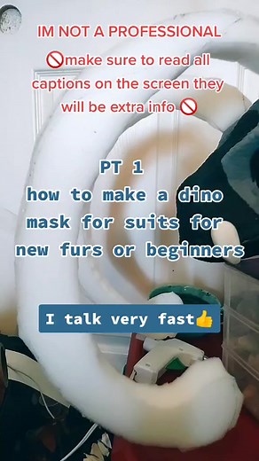 DIY Dino Mask Fursuit Tutorial for Beginners