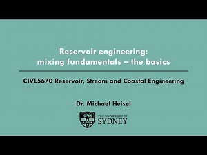 Fluid mixing lecture 1 of 6: the basics