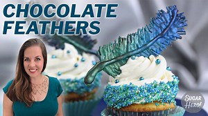 Chocolate feathers are an easy and beautiful way to add drama to any dessert! MAKE THEM: 👉 https://www.sugarhero.com/chocolate-feathers/ | SugarHero Dessert Recipes
