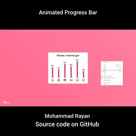 Animated Progress Bar using CSS & JavaScript