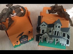 Halloween Gable Boxes Made with Cricut