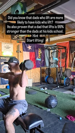 Manny Lamson on Instagram: "It's rocket surgery Dads need to lift Because we carry the family We provide safety We provide strength Go hit the gym #dadlife #nofatdads #strengthtraining"