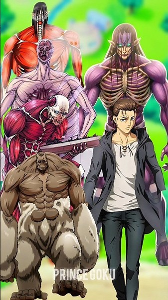 Ultimate Founding Titan Eren vs All Titans & 9 Titan Powers 💥 | Eren Colossal Titan #attackontitan