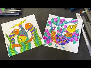 Learn GOND ART Motifs | Step-by-Step Tutorial for Kids | Children's Art Museum of India