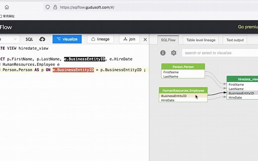 数据血缘分析工具 SQLFlow