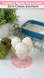 ✨Zero Cream Custard Apple Icecream✨ 🚫NO REPOSTS Custard apple are in season and its a perfect time to enjoy this zero cream dessert while they are coming fresh in market. Made with Zero cream, this homemade Custard Apple(sitaphal) ice cream is a must try this season. believe me it’s creamy, fruity & so yum Flavourful Healthy dessert recipes By Priya Follow @flavourfulfoodz for more delicious recipes Ingredients: Pulp of 6 Custard apples (reserve 1/4th cup pulp aside) Cashew - 1/2 cup Almonds so