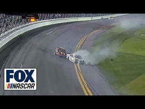 Jimmie Johnson Triggers Last Lap Wreck - Budweiser Duel 2 - 2014 NASCAR Sprint Cup