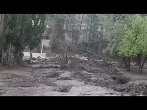 RAW VIDEO: Wall of water rushes through Ruidoso as flash flood begins in New Mexico