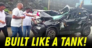 Tata Safari's Sturdy Build Vs Brake-Failed Truck: All Passengers Safe [Video]