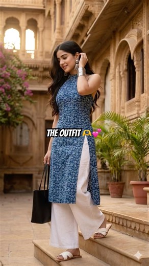 This Halter Neck Kurti Look is PURE CINEMATIC 🔥#shorts #fashion #ootdguide #ootd #kurti #trending