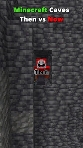 Minecraft Caves Then vs Now 😳 | Minecraft Shorts