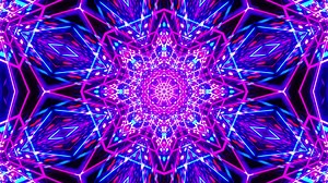 Vj Loop Blue Red Neon kaleidoscope 011