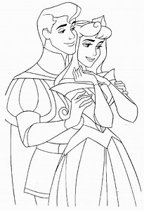 Sleeping Beauty coloring page to print for kids