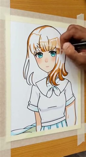 ☔️ Drawing a Rainy Street Scene ASMR Art