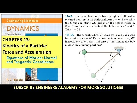 13-64 | Kinetics of a Particle | Chapter 13: Hibbeler Dynamics 14th | Engineers Academy