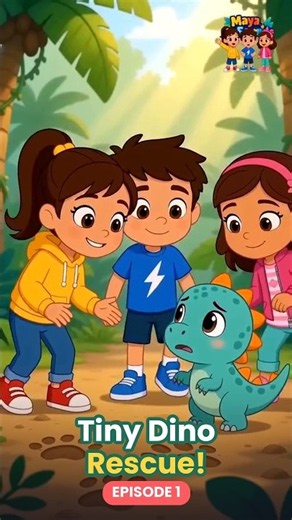 The Tiny Dino Rescue! 🦖💛 | Maya & Friends