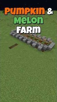 AUTOMATIC Pumpkin & Melon Farm #minecrafttutorial
