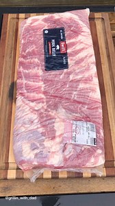 I started with a full pork belly from @costco . I cut out a nice and even piece for this cook. Threw it into an overnight marinade in the following: - 3 cloves garlic - 1/2 cup soy sauce - 1/2 cup hoisin sauce - 1/4 cup honey - 2 tbsp rice vinegar - 2 tbsp hot chili oil - 2 tbsp brown sugar . Everything went into a @foodsaver vacuum seal container. The idea here is that by removing the air from the container, the marinade will be more intense and better penetrate the pork belly. I’m working on t