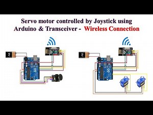 Servo motor controlled by Joystick using Arduino & Transceiver - Wireless Connection