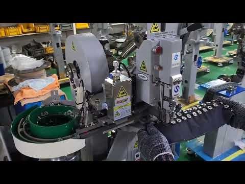 SM900 Tack button machine with Vibrator system #buttonattachingmachine #garmentindustry #jeans