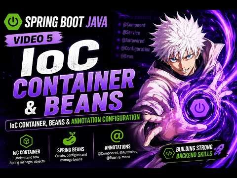 # Spring Boot Tutorial | Part 5 | Spring IoC Container, Beans & Annotation Configuration