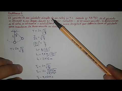 PÉNDULO SIMPLE (Movimiento oscilatorio, Problema 6)
