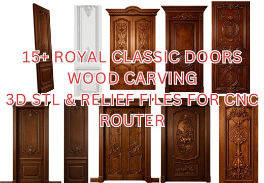 15 CNC Carved Royal Door STL Files | 3D Router Models (digital Download) - Etsy