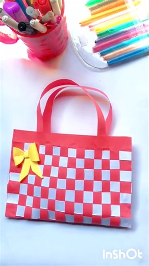 Easy and cute paper bag #diy #papercrafts #art #artscraft #papercraft #craft #artandcraft #paper