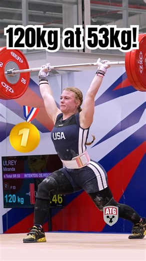 Miranda Ulrey 120kg / 265lbs 🥇 C&J at 53kg!! 2026 Pan Am #weightlifting