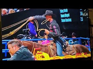 2023 NFR National Finals Rodeo Round 4 Calf Roping highlights