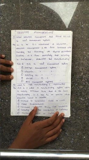 Operations management / MBA