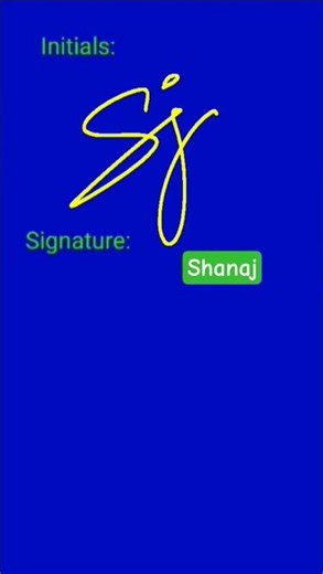 Lucky signature for my name 📛 Shanaj name signature #signature #ytshorts