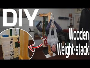 How to make a Cable Pulley Machine with WEIGHTSTACK out of Wood