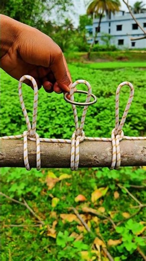 Simple Rope Trick That Looks Impossible 🤔 #KnotMagic #DIYCamping