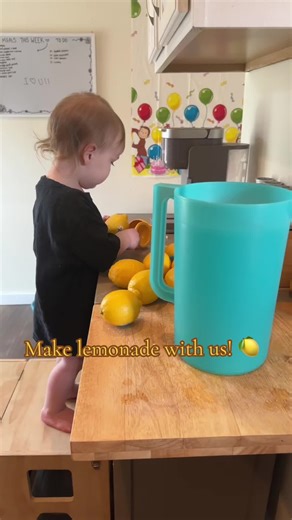 Make Lemonade with us 🍋 10 Lemons 2 cups water 2 cups sugar heated 8-10 cups cold water Lemon slices #momlife #lemonade #lemonaderecipe #yum