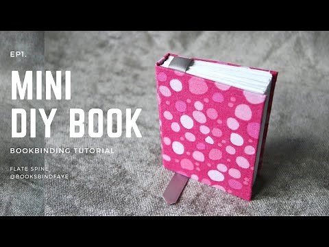 How I Make a Mini Flat Spine Book | DIY Bookbinding Tutorial | Watercolour Sketchbook
