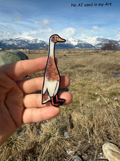 Runner Duck Indian Bird Magnet: Gift for Animal Lovers, Vet Techs, Zookeepers, Teachers, Non Ai Animal Art for Fridge or Locker - Etsy