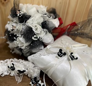 Disney Mickey and Minnie Wedding Day Assortment Choose Garder, Ring Pillow Flower Bouqet - Etsy