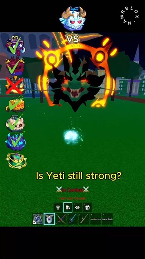 Skill f YETI vs All Transformers beast #roblox #bloxfruits #bloxfruit