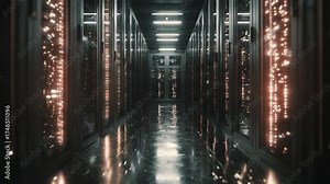 A Detailed Look Inside a Modern Data Center: Exploring the Advanced Infrastructure, Management Systems, and Technological Innovations of High-Performance Computing Facilities