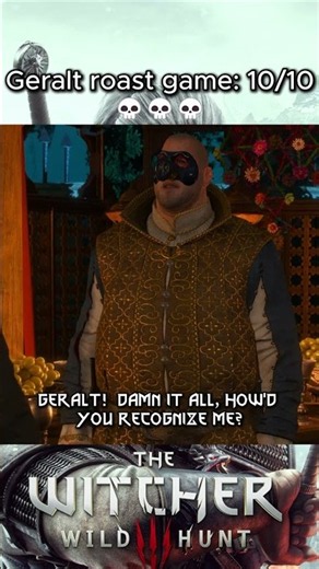 "The mask – dead giveaway." 😭🐷 #thewitcher #witcher #shorts #thewitcher3