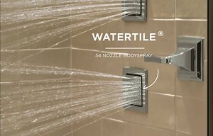 The WaterTile® 54 nozzle bodyspray can be placed anywhere in your shower and offers a targeted, well-pressured spray. The intensity of the hydro-massage spray is the perfect method to relieve sore muscles. | KOHLER