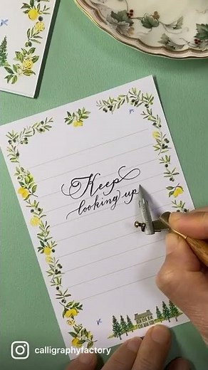 おしゃれ文字 カリグラフィー。筆記体系の書体はすらすらと書けて気持ちがいい！文字サイズをかえるとこなれ感がアップ。 #short #カリグラフィー #calligraphy