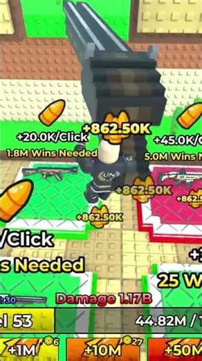 Roblox +1 Gun Evolution stage 13 is so easy 😎 #roblox #newgame