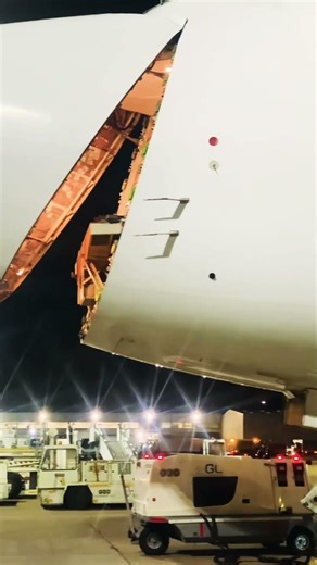 This 747's nose mechanism is pure engineering genius #planespotting #aviation #incredible