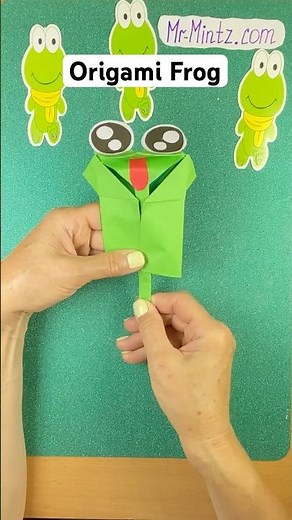 This Origami Frog Actually Jumps! 🐸💥 Easy DIY Paper Craft You’ll Love!