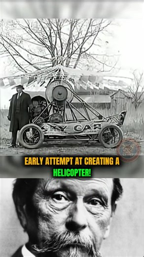 Early Attempt At Creating A Helicopter 🚁🥇💪#SkyCar #1920sInnovation #AviationHistory #VintageTech