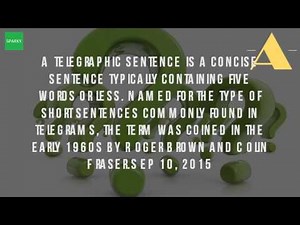 What Is A Telegraphic Sentences?