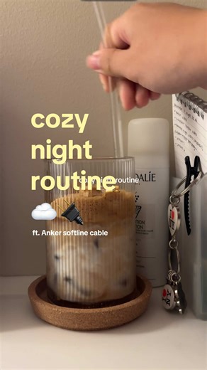 recharging at night w/ anker softline cable 🤍🔌🍰💻 [ad] #cozytok #asmrsounds #ankersoftline #ankergokit #ankercable